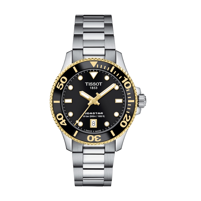 Tissot Seastar 1000 Quartz Black Dial Stainless Steel Bracelet Watch