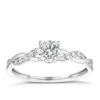 Thumbnail Image 1 of 9ct White Gold & Cubic Zirconia Twist Ring