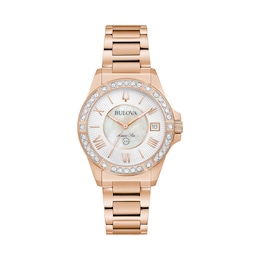Bulova Marine Star Ladies' Rose Gold Tone Bracelet Watch