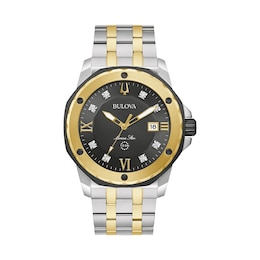 Bulova Marine Star Diamond Men's Two-Tone Bracelet Watch