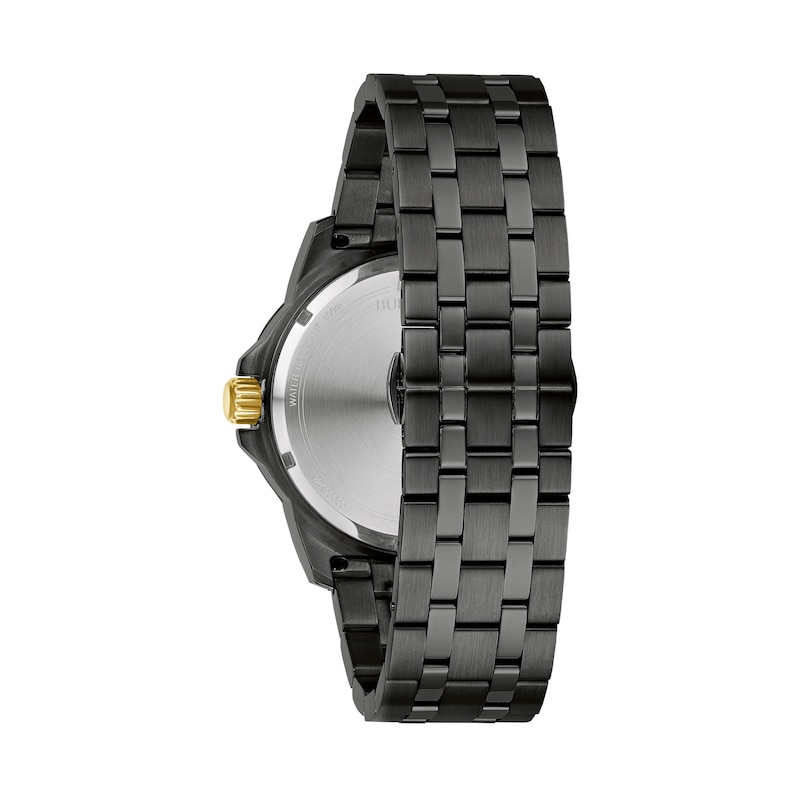 Bulova Marine Star Diamond Men's Black Ip Bracelet Watch
