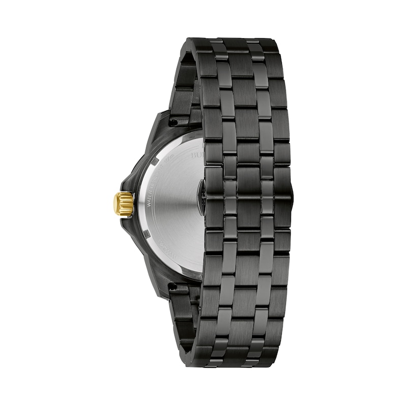 Main Image 3 of Bulova Marine Star Diamond Men's Black Ip Bracelet Watch