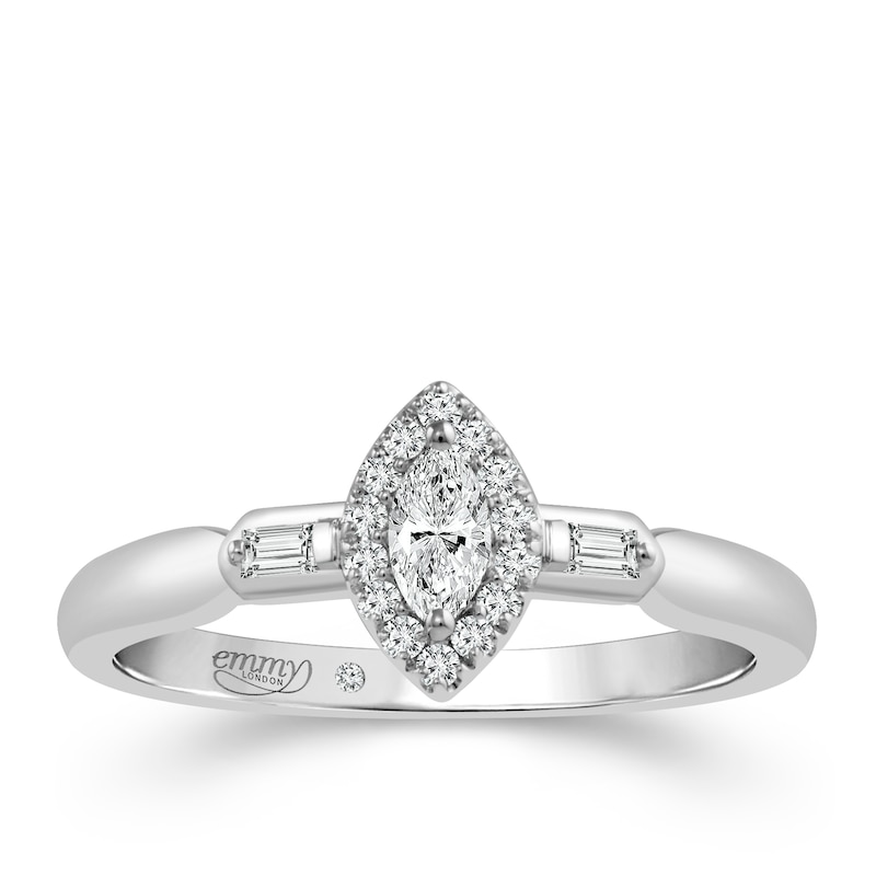 Main Image 1 of Emmy London Platinum 0.25ct Total Diamond Solitaire