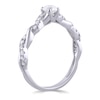 Thumbnail Image 2 of 9ct White Gold 0.50ct Total Diamond Solitaire Twist Ring