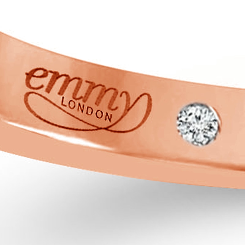 Emmy London 18ct Rose Gold 0.12ct Diamond Eternity Ring