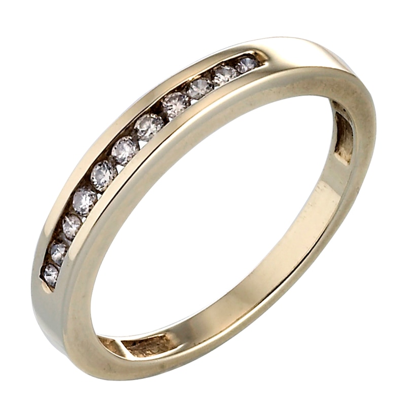 Main Image 1 of 9ct Yellow Gold 0.15ct Diamond Eternity Ring