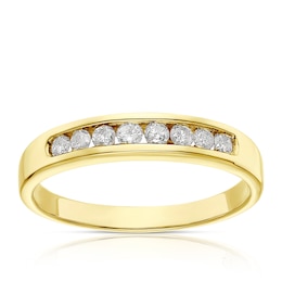 9ct Yellow Gold 0.25ct Diamond Eternity Ring