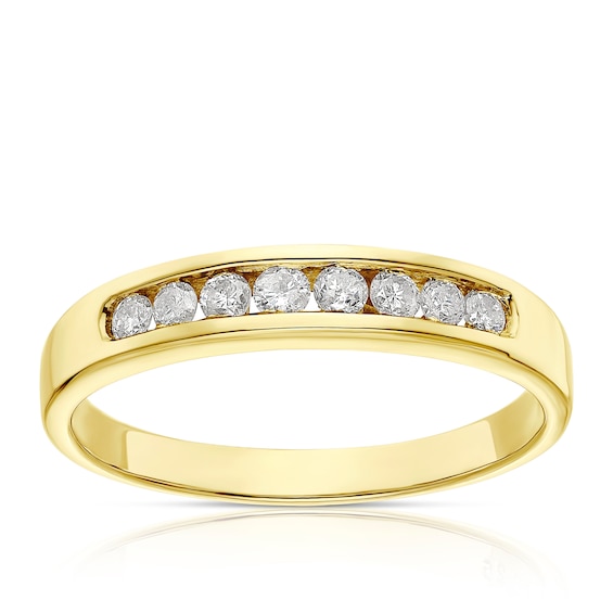 9ct Yellow Gold Eternity 0.25ct Diamond Ring