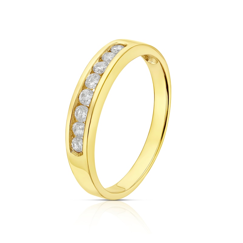 Main Image 2 of 9ct Yellow Gold 0.25ct Diamond Eternity Ring