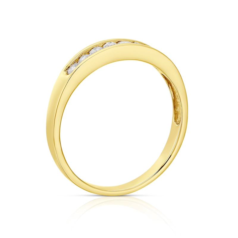 Main Image 3 of 9ct Yellow Gold 0.25ct Diamond Eternity Ring