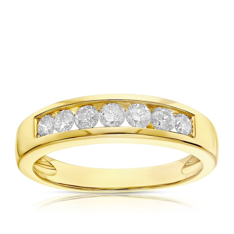 9ct Yellow Gold 0.50ct Diamond Channel Set Eternity Ring