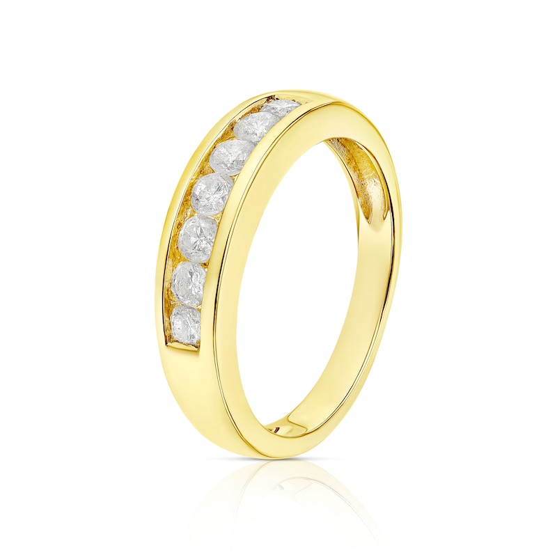Main Image 2 of 9ct Yellow Gold 0.50ct Diamond Channel Set Eternity Ring