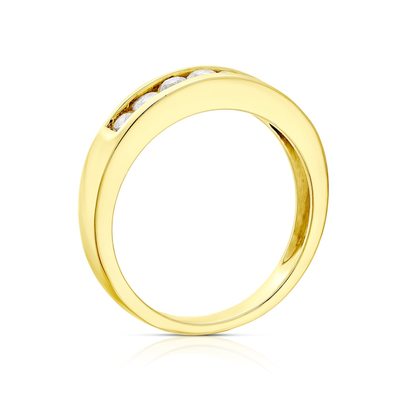 Main Image 3 of 9ct Yellow Gold 0.50ct Diamond Channel Set Eternity Ring