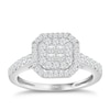Thumbnail Image 1 of Princessa 9ct White Gold 0.66ct Diamond Cluster Ring