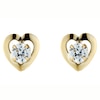 Thumbnail Image 1 of 9ct Yellow Gold Cubic Zirconia Heart Stud Earrings