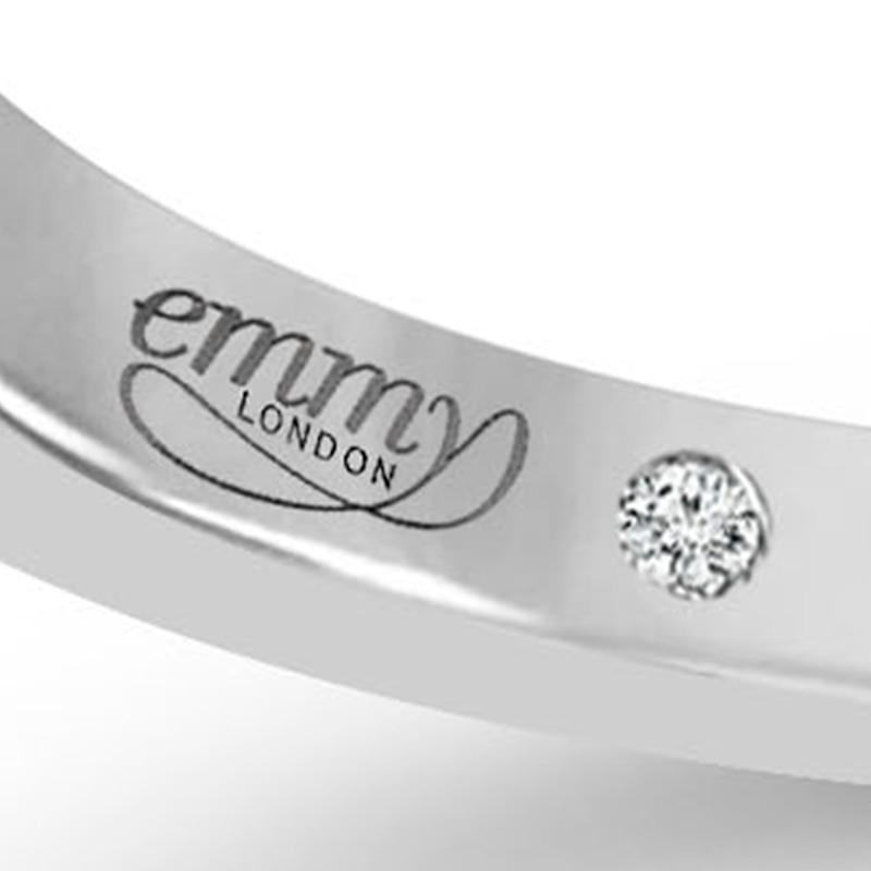 Main Image 3 of Emmy London 18ct White Gold Aquamarine & 0.10ct Diamond Ring