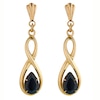 Thumbnail Image 1 of 9ct Yellow Gold Sapphire Drop Earrings