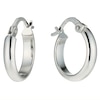 Thumbnail Image 1 of 9ct White Gold 11mm Hoop Earrings