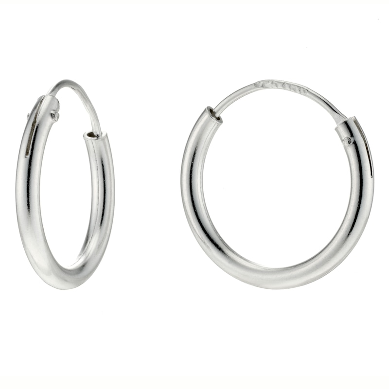 Main Image 1 of Sterling Silver 12mm Sleeper Earrings
