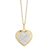 Thumbnail Image 1 of Silver & 9ct Bonded Yellow Gold Crystal Heart Locket