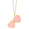 Thumbnail Image 2 of Silver & 9ct Bonded Yellow Gold Crystal Heart Locket