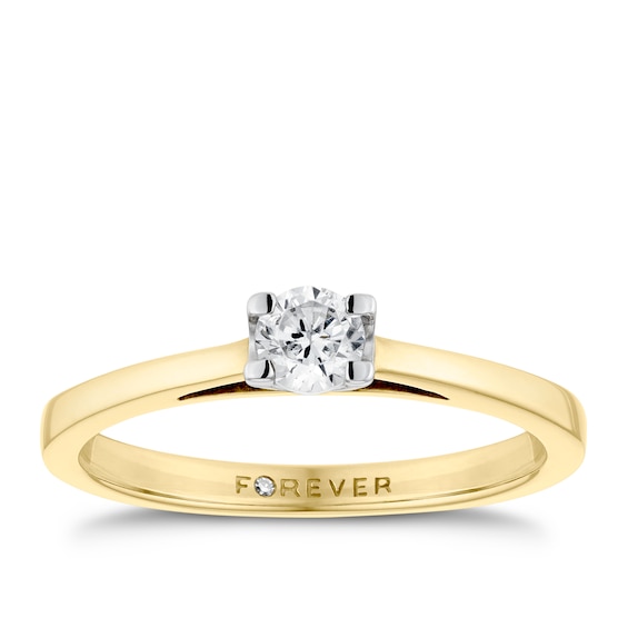 Engagement Ring The Forever Diamond 18ct Gold 0.25ct Diamond Ring