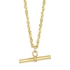 Thumbnail Image 0 of 9ct Yellow Gold Rope Chain T-Bar Necklace