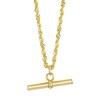 Thumbnail Image 1 of 9ct Yellow Gold Rope Chain T-Bar Necklace