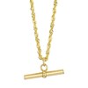 Thumbnail Image 0 of 9ct Yellow Gold Rope Chain T-Bar Necklace