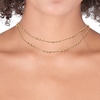 Thumbnail Image 1 of Sterling Silver & 18ct Gold Plated Vermeil Adjustable Beaded Chain Necklace