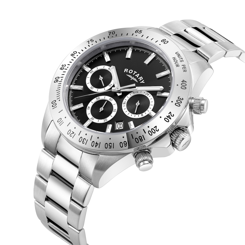 Main Image 2 of Rotary Men's Exclusive Stainless Steel Bracelet Watch