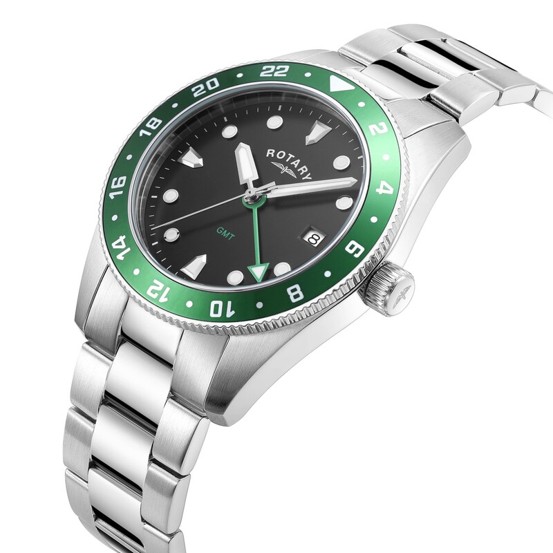 Main Image 2 of Rotary Men's Exclusive Black Dial Bracelet Watch