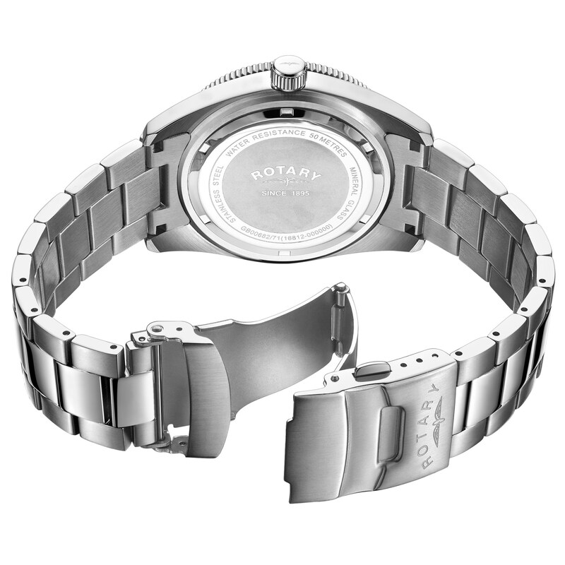 Main Image 3 of Rotary Men's Exclusive Black Dial Bracelet Watch