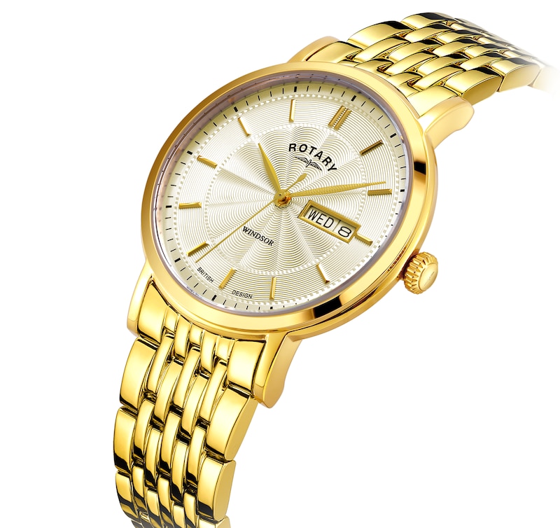 Rotary Windsor Men's Exclusive Stainless Steel Watch