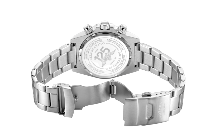 Main Image 4 of Rotary Henley Men's Exclusive Stainless Steel Bracelet Watch