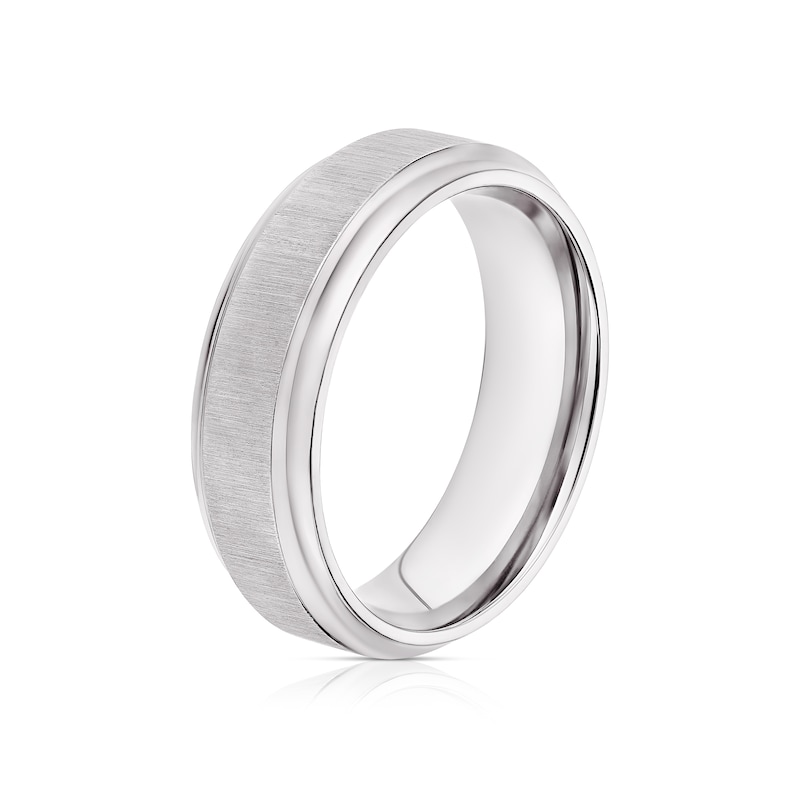 Main Image 2 of Titanium Men's Diamond Three Stone Ring