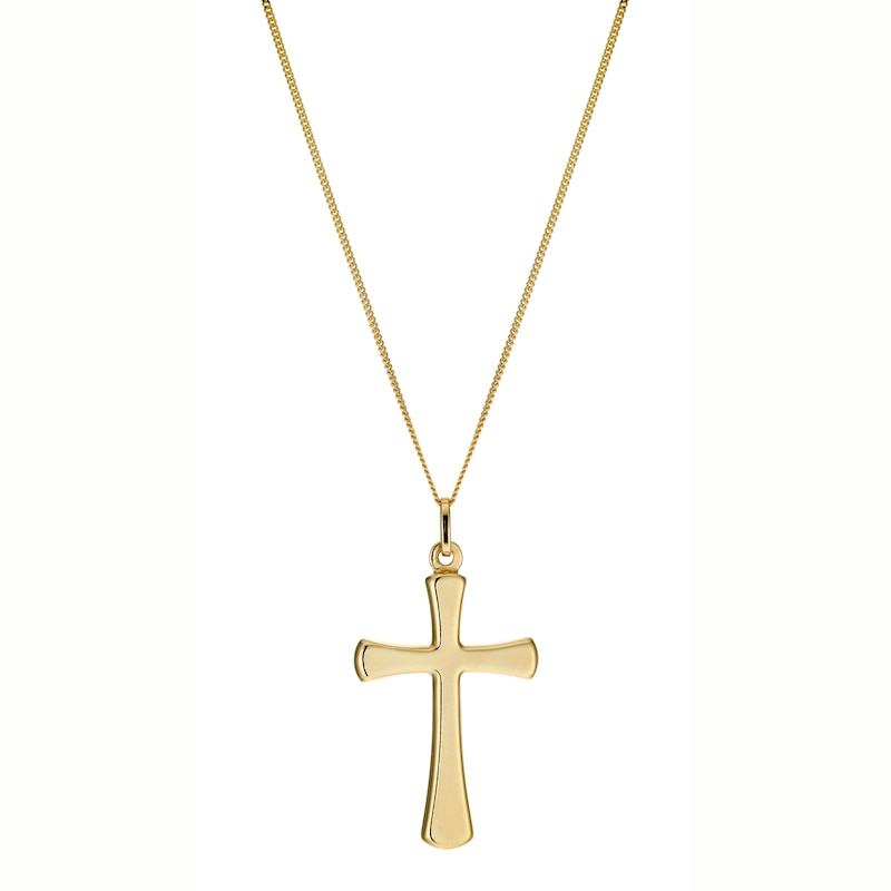 Main Image 1 of 9ct Yellow Gold Polished Cross Pendant