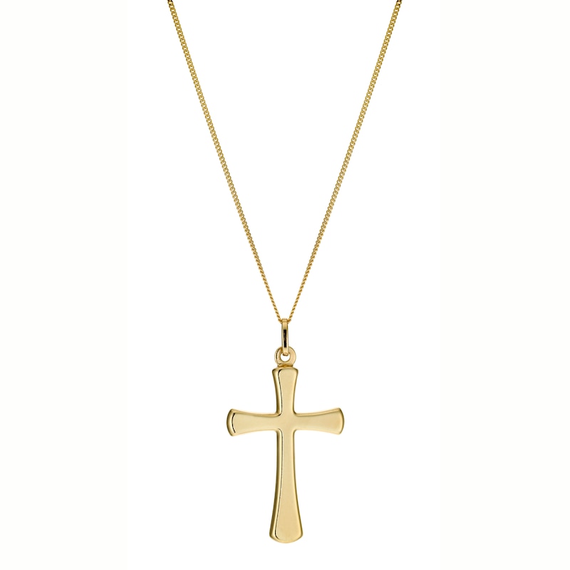 9ct Gold Polished Cross Pendant