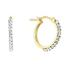 Thumbnail Image 0 of 9ct Yellow Gold Crystal 10mm Hoop Earrings