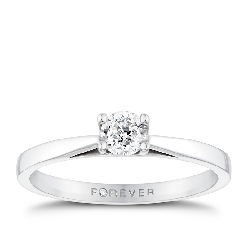 Main Image 1 of The Forever Diamond 18ct White Gold 0.25ct Diamond Ring