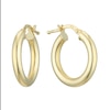 18ct Yellow Gold 18mm Round Tube Hoop Earrings