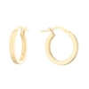 Thumbnail Image 1 of 18ct Yellow Gold 13mm Square Tube Hoop Earrings