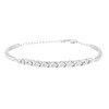 Thumbnail Image 1 of Sterling Silver 0.10ct Diamond Illusion Set Kiss Bracelet