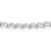 Thumbnail Image 1 of Silver 0.10ct Diamond Twist Bolo Bracelet