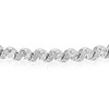 Thumbnail Image 2 of Silver 0.10ct Diamond Twist Bolo Bracelet