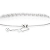 Thumbnail Image 3 of Silver 0.10ct Diamond Twist Bolo Bracelet