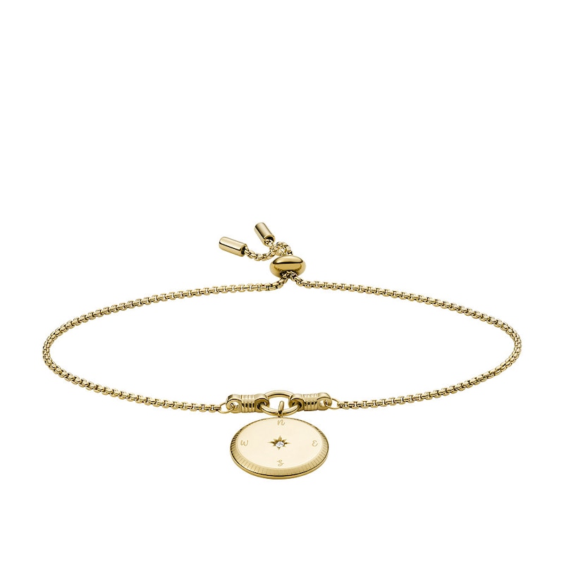Main Image 1 of Fossil Georgia New Years Intentions Gold Tone Bracelet