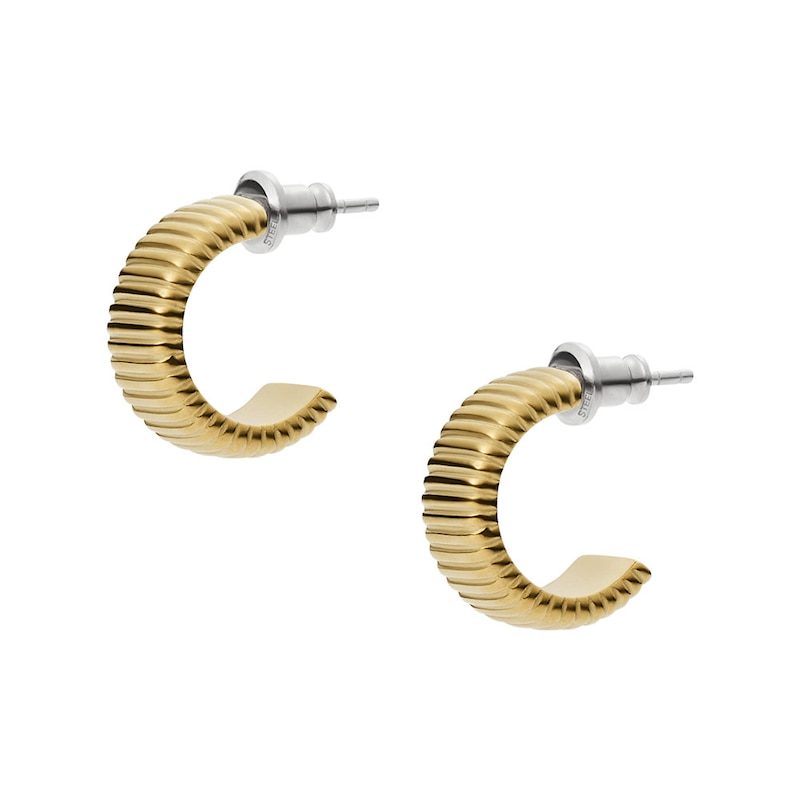 Main Image 2 of Fossil Georgia Vintage Heritage Gold Tone Hoop Earrings