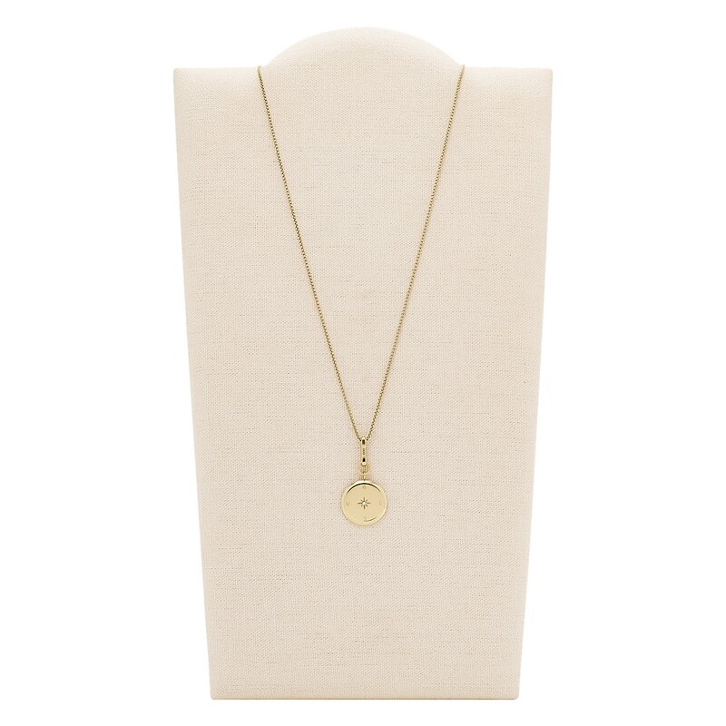 Main Image 2 of Fossil Georgia New Years Intentions Gold Tone Pendant