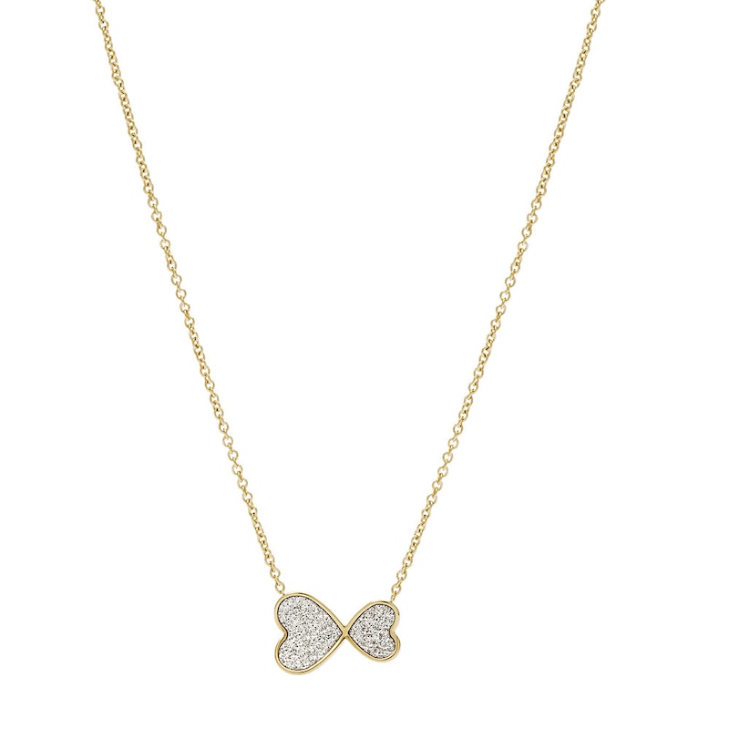 Fossil Sutton Classic Valentine Gold Tone Necklace